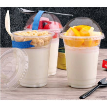 Disposable Pet Plastic Cup with Pet Lid